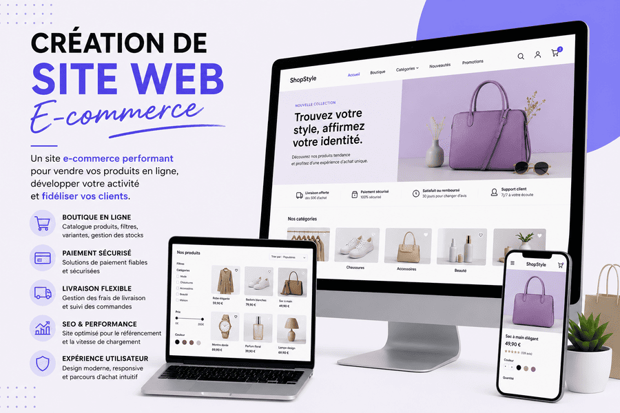 Création de site e-commerce et boutique en ligne à Paris par HELP-TECH